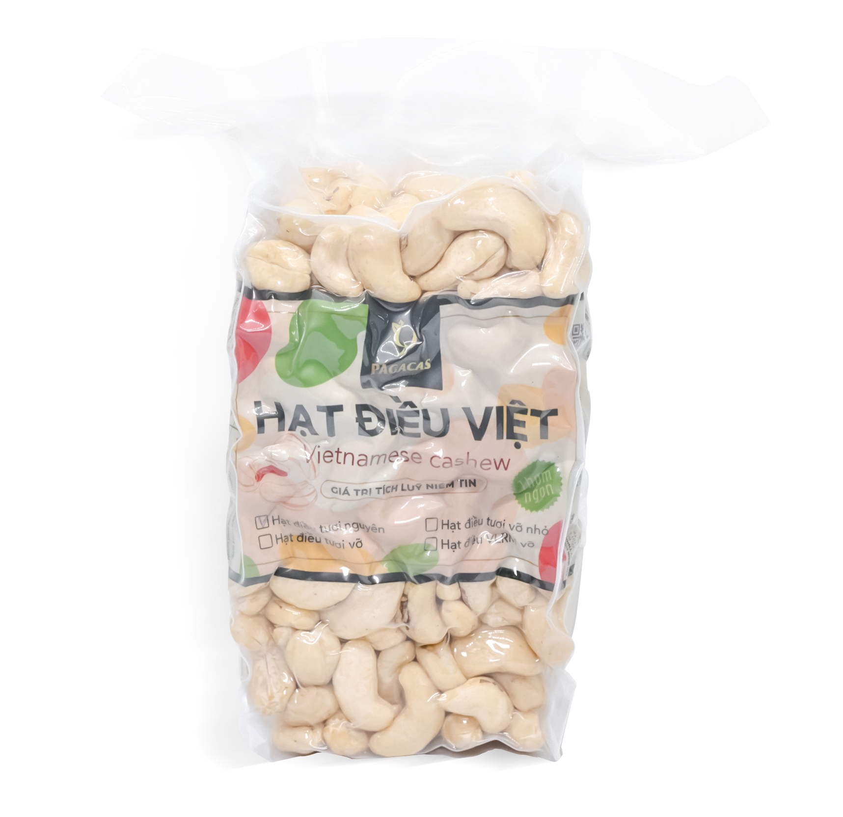 Hạt điều vỡ vị nguyên Pagacas - Túi 1kg